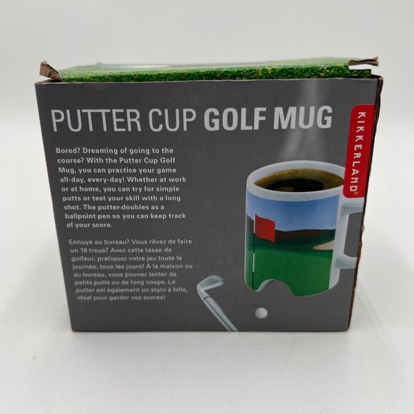 Kikkerland Putter Cup Golf Mug With Putter Pen - Desk Top Pen Pencil Holder - Picture 2 of 7